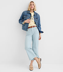 Palmer Wide Leg Crop Pants in Twill carousel Product Image 1