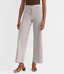 Palmer Wide Leg Crop Pants in Stripe carousel Product Image 3