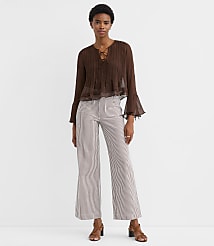 Palmer Wide Leg Crop Pants in Stripe carousel Product Image 1