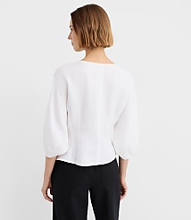 Seamed Linen Blend Blouse carousel Product Image 2