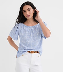Bouquet Flutter Sleeve Boatneck Top carousel Product Image 2
