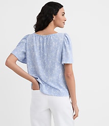 Bouquet Flutter Sleeve Boatneck Top carousel Product Image 3