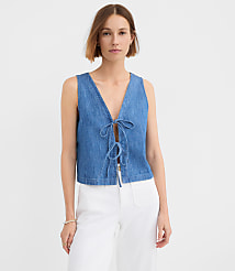 Chambray Bow Vest Top carousel Product Image 4
