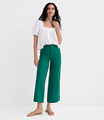 Palmer Wide Leg Crop Pants in Twill carousel Product Image 1