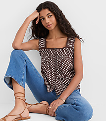 Floral Pleated Square Neck Blouse carousel Product Image 1
