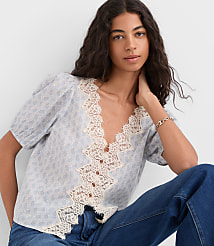 Paisley Eyelash Lace Blouse carousel Product Image 1