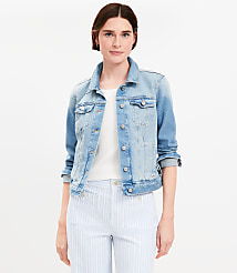 Denim Trucker Jacket in Light Mid Indigo Wash carousel Product Image 3