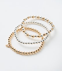 Mixed Metal Stretch Bracelet carousel Product Image 1