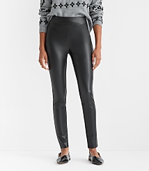 Petite Faux Leather Leggings carousel Product Image 2