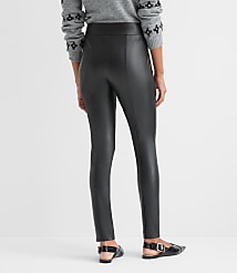Petite Faux Leather Leggings carousel Product Image 3