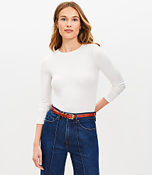 Petite Long Sleeve Crew Neck Tee carousel Product Image 1