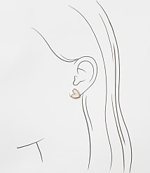 Mother of Pearl Heart Stud Earrings carousel Product Image 2