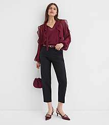 Petite Riviera Slim Pants in Doubleweave carousel Product Image 1