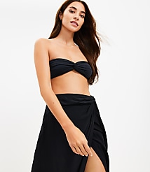 LOFT Beach Shirred Twist Bandeau Bikini Top carousel Product Image 2