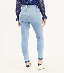 Tall Curvy High Rise Skinny Jeans in Staple Light Indigo Wash carousel Product Image 2