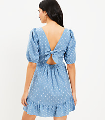 Petite Clip Tie Back Flounce Swing Dress carousel Product Image 2