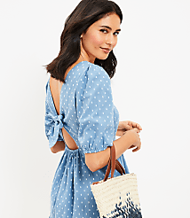 Petite Clip Tie Back Flounce Swing Dress carousel Product Image 3