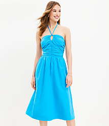 Keyhole Halter Midi Dress carousel Product Image 1