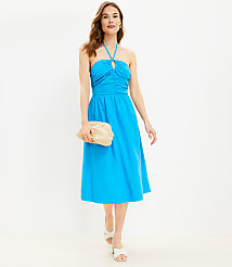 Keyhole Halter Midi Dress carousel Product Image 2