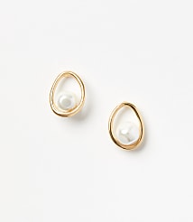 Pearlized Stud Earrings carousel Product Image 1