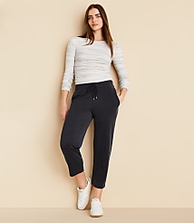 Lou & Grey Sandwashed Straight Crop Drawstring Pants carousel Product Image 1