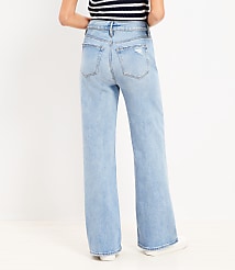 High Rise Wide Leg Jeans in Light Wash Indigo carousel Product Image 3