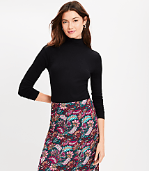 Ribbed Mock Neck Top carousel Product Image 2