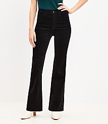 Petite Five Pocket Slim Flare Pants in Velvet carousel Product Image 2