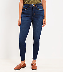 Tall Curvy High Rise Skinny Jeans in Vintage Dark Wash carousel Product Image 1