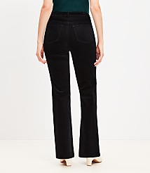 Curvy Five Pocket Slim Flare Pants in Velvet carousel Product Image 2