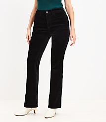 Curvy Five Pocket Slim Flare Pants in Velvet carousel Product Image 1