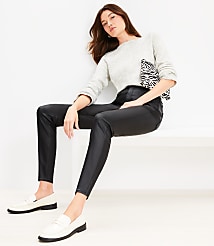 Coated High Rise Skinny Jeans in Black carousel Product Image 1