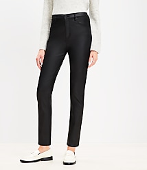 Coated High Rise Skinny Jeans in Black carousel Product Image 2