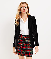 Plaid Textured Tweed Shift Skirt carousel Product Image 1