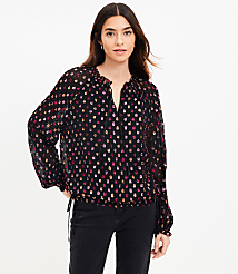 Shimmer Clip Side Tie Hem Blouse carousel Product Image 1