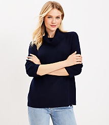 Ribtrim Turtleneck Tunic Sweater carousel Product Image 1
