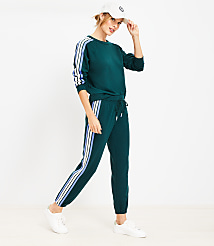 Lou & Grey Side Striped Cozy Cotton Terry Joggers carousel Product Image 1