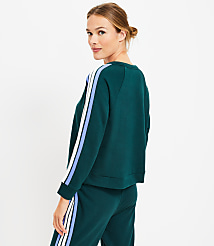 Lou & Grey Side Striped Cozy Cotton Terry Sweatshirt carousel Product Image 3