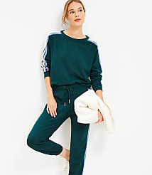 Lou & Grey Side Striped Cozy Cotton Terry Sweatshirt carousel Product Image 2