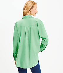 Cotton Blend Everyday Oversized Pocket Shirt carousel Product Image 3