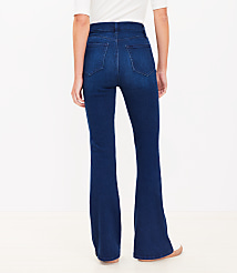 Curvy High Rise Slim Flare Jeans in Dark Wash carousel Product Image 2