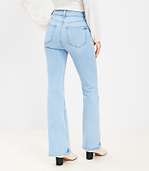 High Rise Slim Flare Jeans in Light Wash carousel Product Image 3