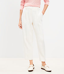 Pleated Tapered Pants in Crepe carousel Product Image 2