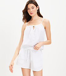 LOFT Beach Triple Cloth Drawstring Shorts carousel Product Image 1