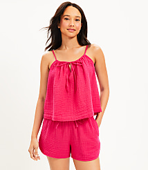 LOFT Beach Triple Cloth Tie Neck Cami carousel Product Image 1