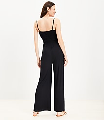 LOFT Beach Smocked Knit Jumpsuit carousel Product Image 3