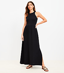 Petite LOFT Beach Mixed Media Pocket Maxi Dress carousel Product Image 1