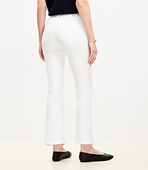 High Rise Kick Crop Jeans in White carousel Product Image 3