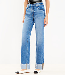 Slouchy Boyfriend Jeans in Classic Mid Wash carousel Product Image 1
