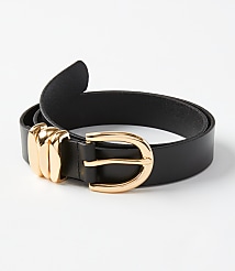 Molded Buckle Leather Belt carousel Product Image 1